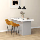 Brown Velvet Bar Stools Set of 2