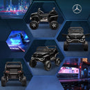 Black Kids Electric Ride-On Car with Remote Control - Mercedes-Benz Unimog Style