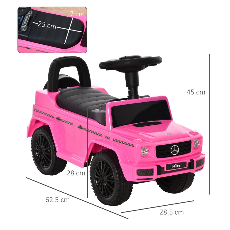 Kids Pink 3-in-1 Licensed Ride-On Slider - Toddler Push Car 12-36 Months