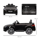 Black Audi TT Kids Ride-On Car with Remote Control and MP3 Player