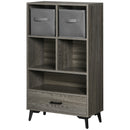 Grey Fabric Drawer Storage Cabinet for Home and Office