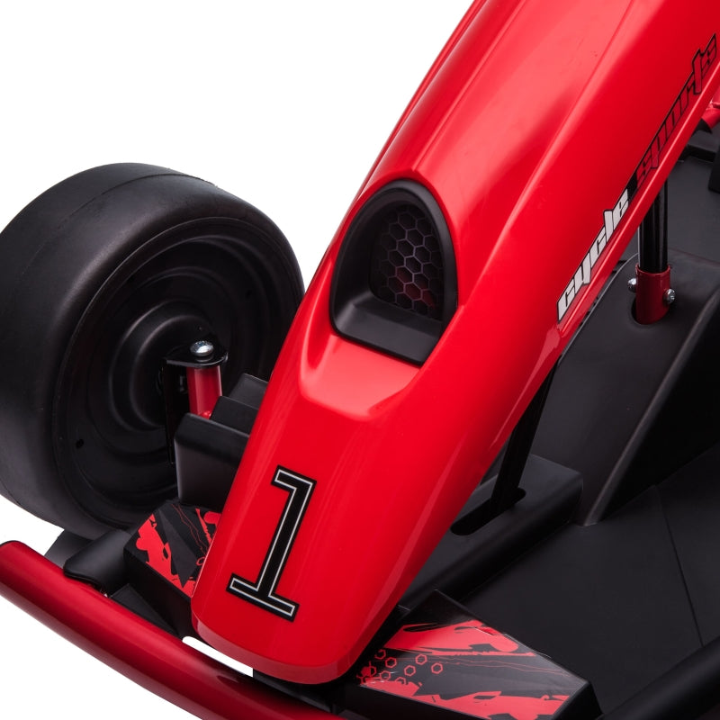 Red Electric Drift Go Kart for Kids, 2 Speeds, Ages 8-12