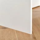 White Compact Computer Desk with Keyboard Tray - Study Office Desk