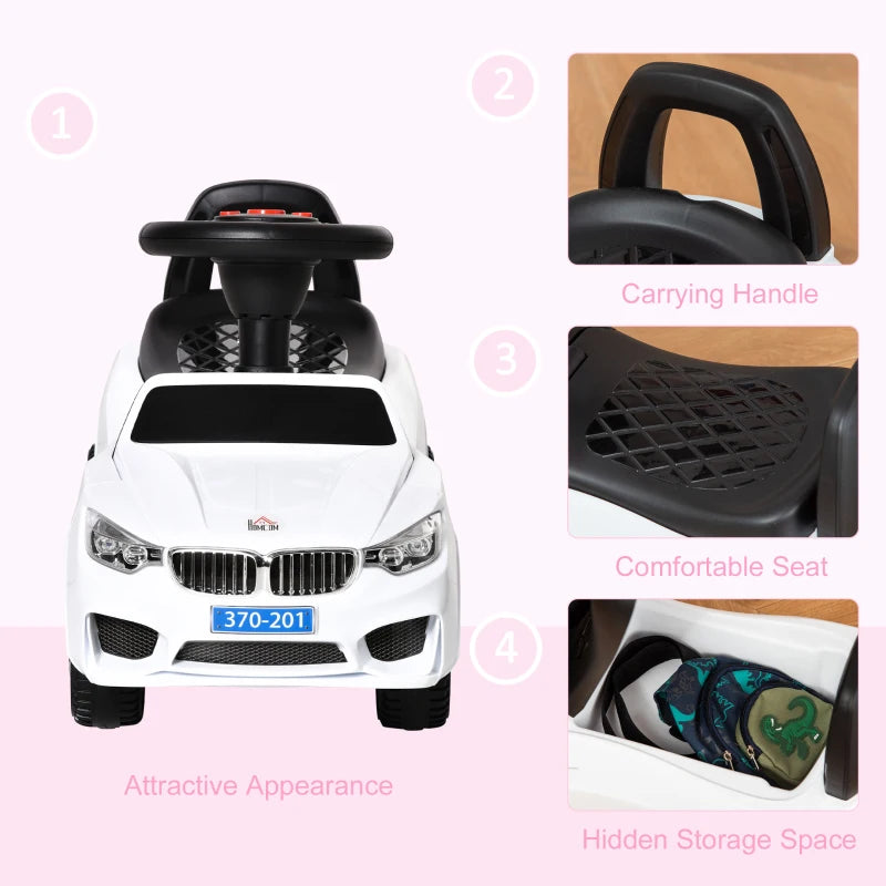 White Baby Toddler Ride-On Sliding Car