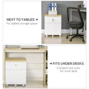 White 2-Drawer Locking Filing Cabinet for Legal Size Files