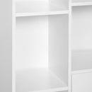 White Wooden Bookcase Storage Cabinet with Doors