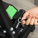 Compact Black Stepper with Resistance Bands and LCD Display