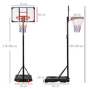 Adjustable Kids Basketball Hoop Set - Blue, Portable & Sturdy