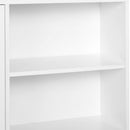 White Wooden Sideboard Bookcase with Two Doors