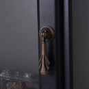 Black Glass Electric Fireplace Heater with Artificial Flame Effect