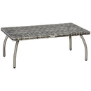 Grey Rattan Garden Coffee Table