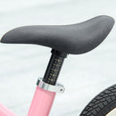 12" Pink Balance Bike for Kids - Adjustable Seat, 360° Rotation Handlebars