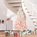6FT Pink Artificial Christmas Tree with Metal Stand - Festive Holiday Home Decor