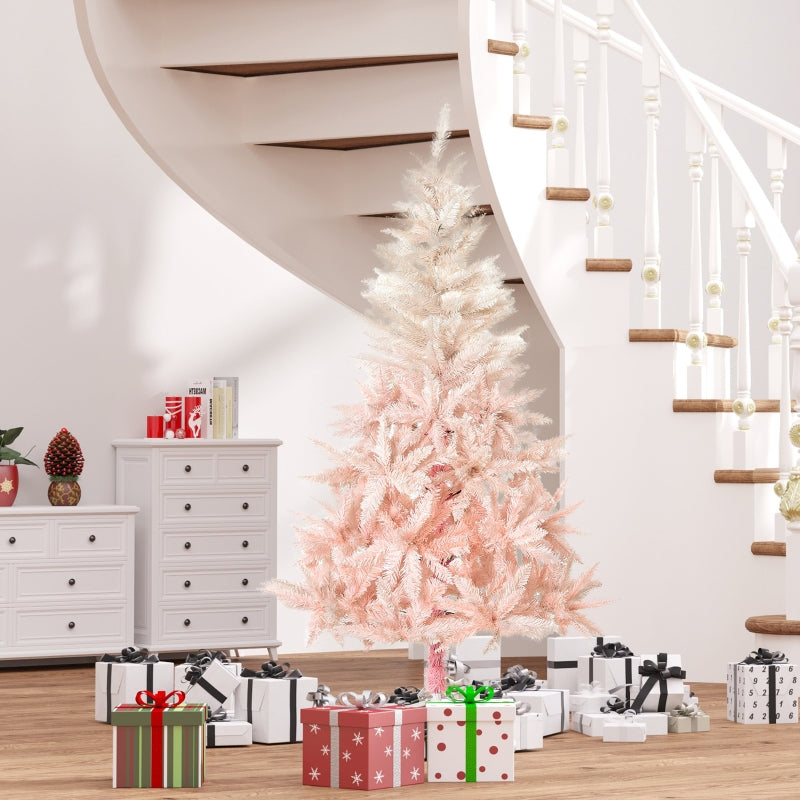 6FT Pink Artificial Christmas Tree with Metal Stand - Festive Holiday Home Decor