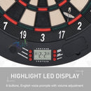 Electronic Dartboard Set with Cabinet - 26 Games, 185 Variations, 6 Darts - Multi-Game Ready