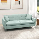 Blue Fabric 2 Seater Sofa with Storage Pockets