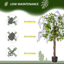 Realistic Purple Wisteria Flower Tree in Pot - Indoor/Outdoor Decor, 110cm