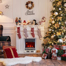 Black Electric Fireplace with LED Lighting and Remote Control