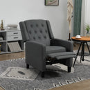 Deep Grey Wingback Recliner Chair with Leg Rest
