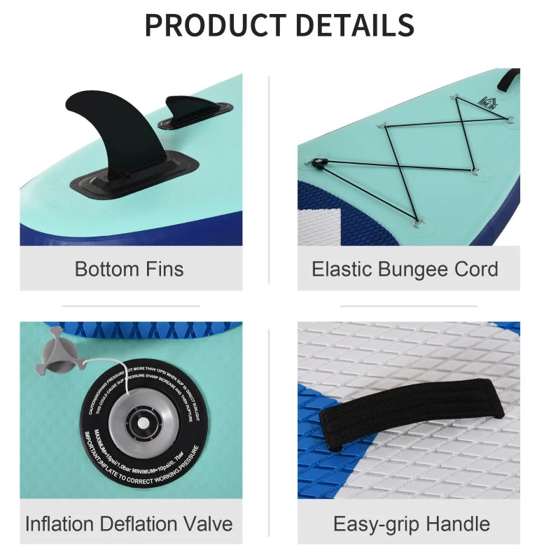 10.5' Inflatable Stand Up Paddle Board Set with Kayak Seat - Blue