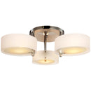 Chrome Finish Acrylic 3-Light Pendant Chandelier - Clear