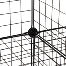 Black 6-Cube Metal Wire Storage Cabinet Organizer