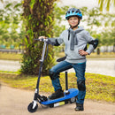 Blue Foldable Kids Electric Scooter with Brake Kickstand