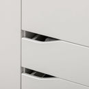 White Wardrobe with 2 Doors, 2 Drawers, Hanging Rail, Shelves - Bedroom Clothes Storage 89x50x185cm