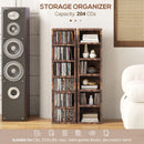 Set of Two Mid Brown Wood-Effect CD Storage Units