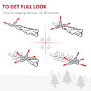 5FT Snow Flocked Christmas Tree with Warm White LED Lights, Green