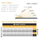 Portable Textured Aluminum Wheelchair Ramp, 183 x 72 cm, Black