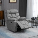 Grey Faux Leather Reclining Armchair