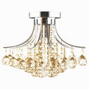 Crystal Ceiling Chandelier - Modern Silver
