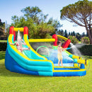 Kids 5-in-1 Inflatable Water Slide Bounce House - Blue