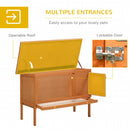 Small Outdoor Rabbit Hutch - Grey, 90 x 45 x 65cm