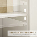 White Modern Sideboard Storage Cabinet with Drawer and 2 Doors