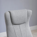 Light Grey Swivel Recliner Chair with Ottoman Set