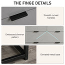 Modern White Chest of Drawers with Metal Handles