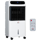 Portable 12L Tank Air Cooler with Ice Cooling and Humidifier - White