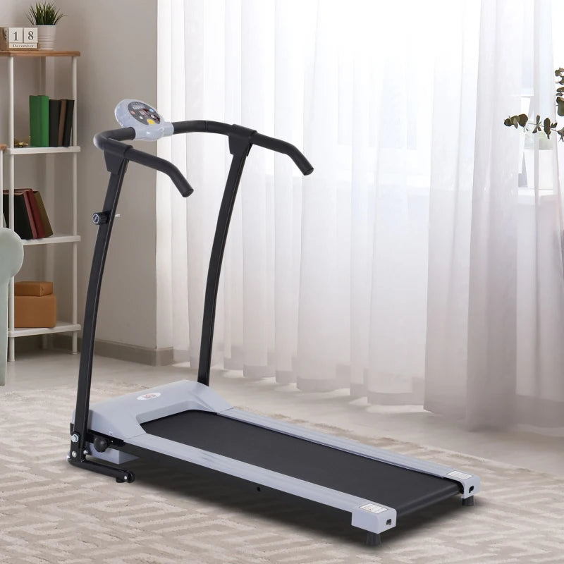 Compact Folding Treadmill with LED Display - Black