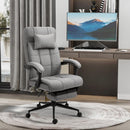 Light Grey Ergonomic Office Chair with Footrest and Armrests