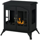 Black Ethanol Fireplace Stove with Stainless Steel Flame Snuffer