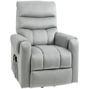 Grey Electric Power Lift Recliner with Vibration Massage and Remote Control