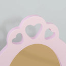 Kids Pink Vanity Table & Stool Set with Mirror - Dressing Play Desk