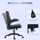 Black Mesh Office Chair with Flip-Up Arms