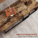 Black & Brown Metal Frame Nesting Side Tables Set for Living Room