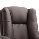 Brown Faux Leather Office Chair with Adjustable Height and Swivel Wheels