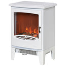 White Electric Fireplace Stove with Realistic LED Flame Effect