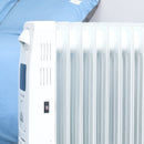 White 2000W Digital Oil Filled Radiator with Timer & Remote Control