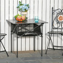 Blue Portable Folding Camping Table with Storage Bag